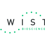 Twist Bioscience company logo with green dot arc design on white background