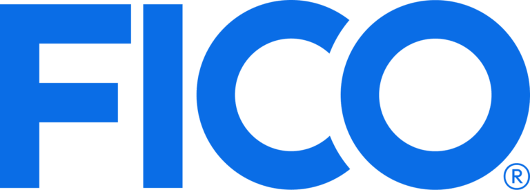 FICO company logo in dark blue