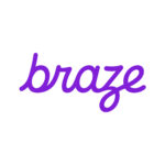 Braze company logo in purple on a white background