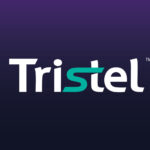 Tristel logo in white and teal lettering on a dark purple gradient background