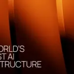 Cerebras banner with abstract glowing orange curved shapes, the tagline 'The world's fastest AI infrastructure' and the Cerebras logo